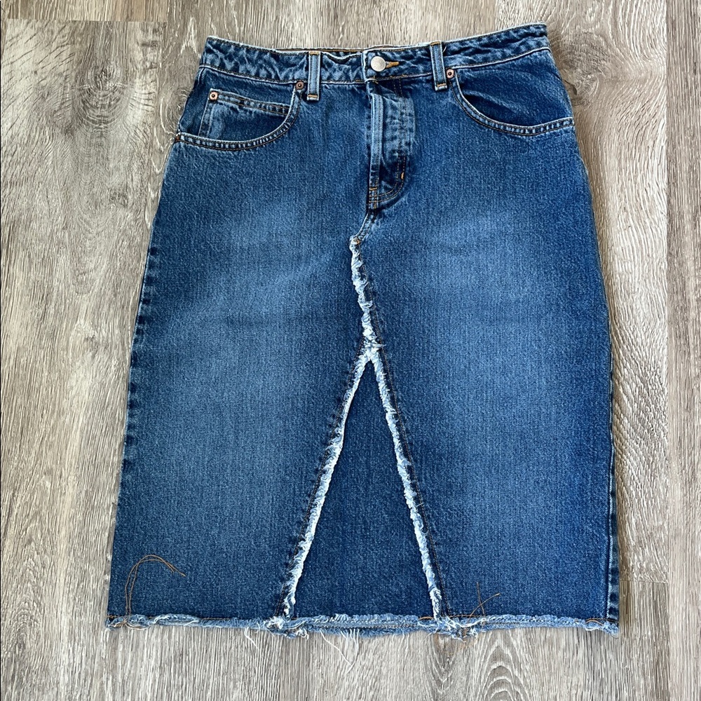 Gap 100% Cotton  Button Fly Denim Skirt